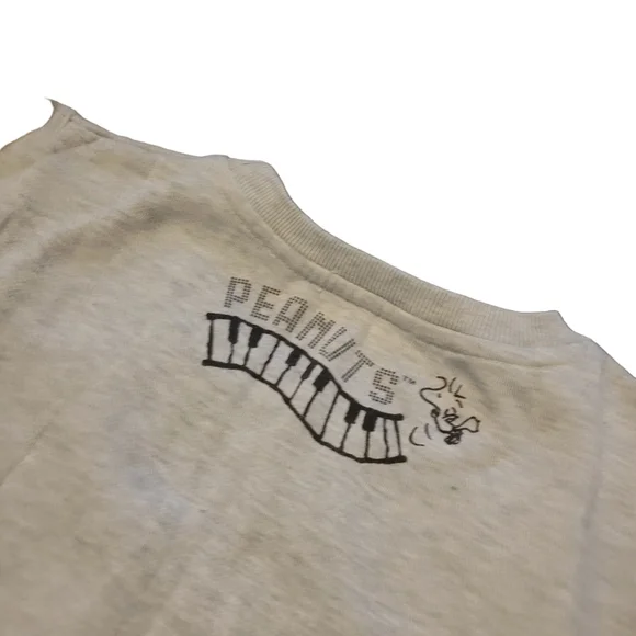 Vintage Y2K Peanuts SNOOPY Grey Crewneck Sweatshirt Sweater Size: M - Picture 4 of 4